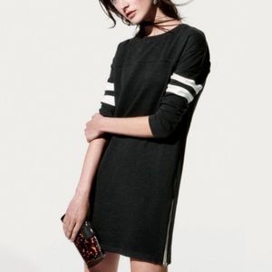 J. Crew Black and White Varsity Side Zipper Dress